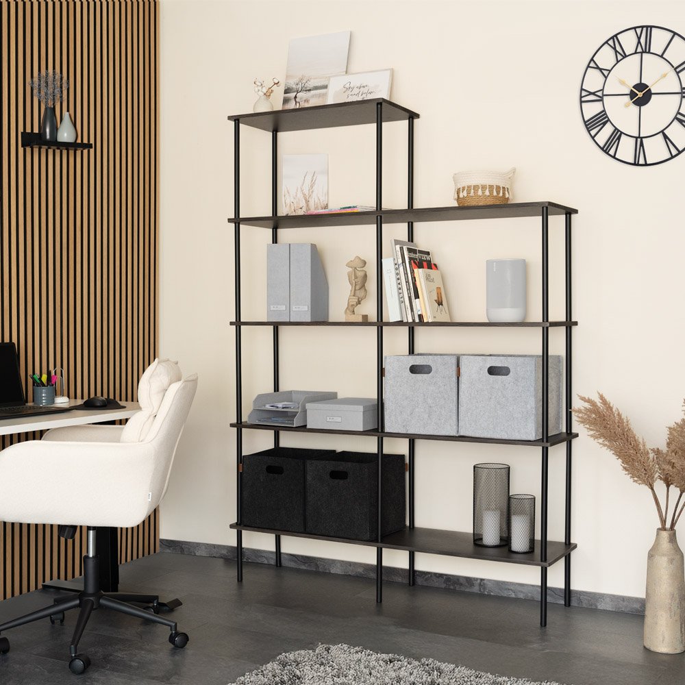 Regal INDU Dark Oak -140 x 35 x 196 cm