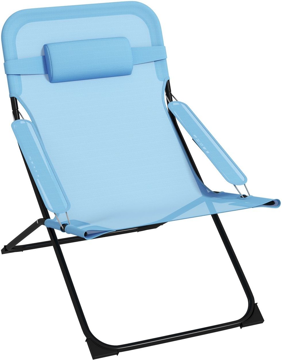 Thumbnail - Klappstuhl klappbarer Gartenstuhl mit verstellbarer Rückenlehne