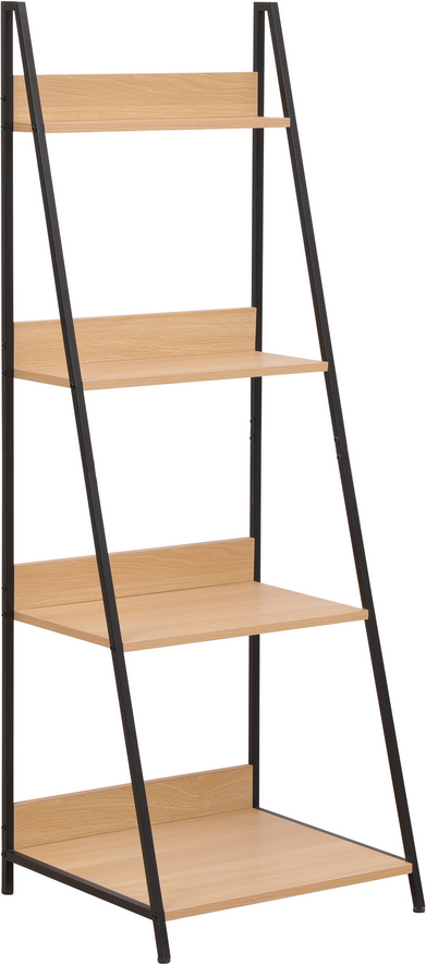 Holz-Buchregal, ca. 52 x 47 x 146 cm - Holz & Schwarz