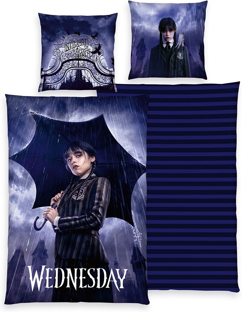 Wednesday Bettwäsche Größe 80x80 + 135x200 cm