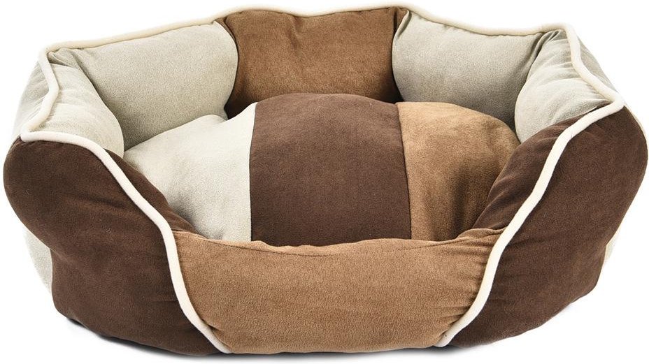 Bett "Golden-Deluxe" rund Gr.S braun/weiss