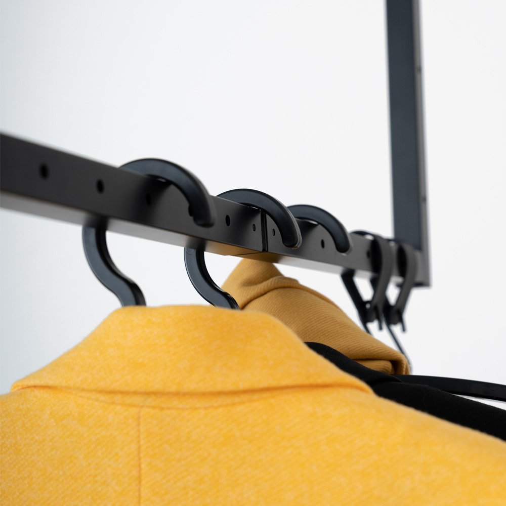 Home Deluxe Kleiderbügel aus Kunststoff RACK Schwarz - 10 Stück