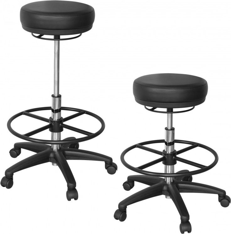 Arbeitshocker ROLAND Schwarz Rund Sitzhocker