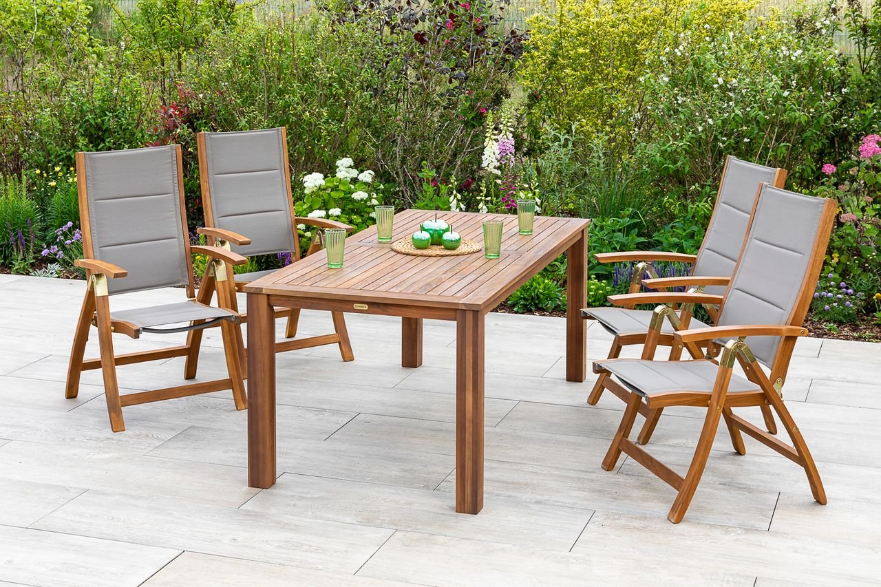 Acapulco Set 5tlg. Tisch 185x90cm