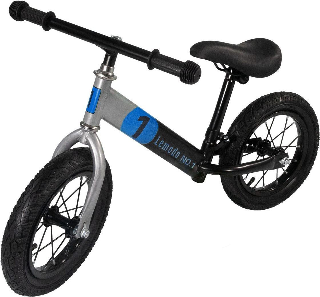 Lauflernrad blau mit Luftreifen, Kinderlaufrad 12 Zoll Lufträder, höhenverstellbares Balance Bike