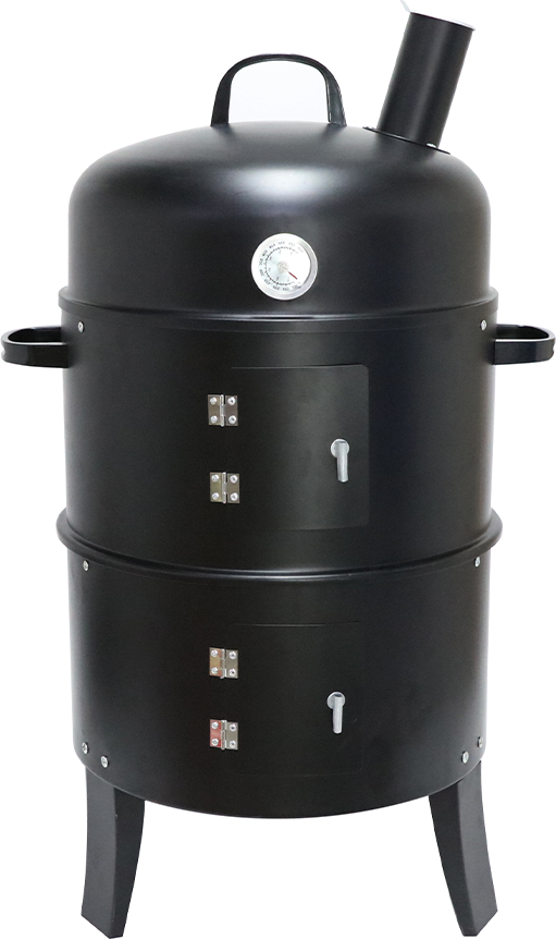 BBQ Smoker rund mit Grill und Ofen