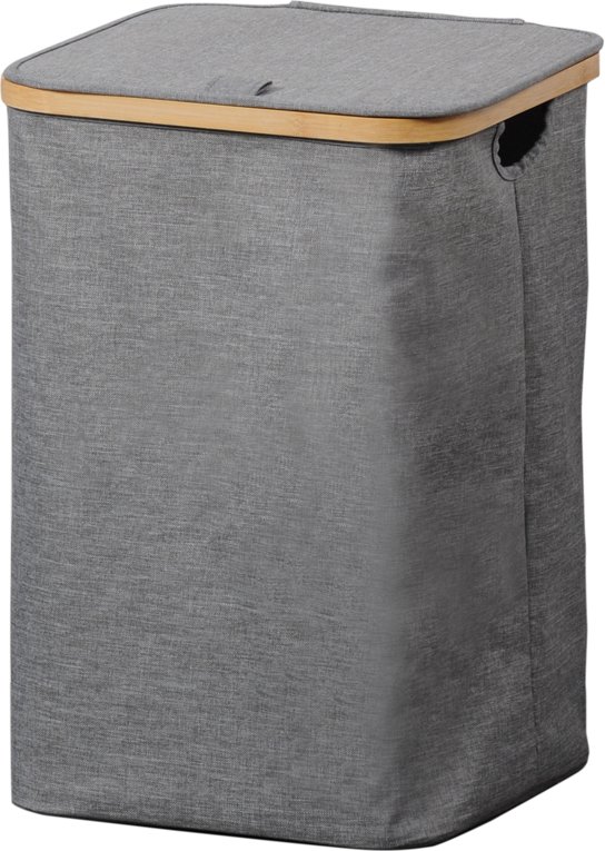 Wäschesammler, Bambus, FSC, grau