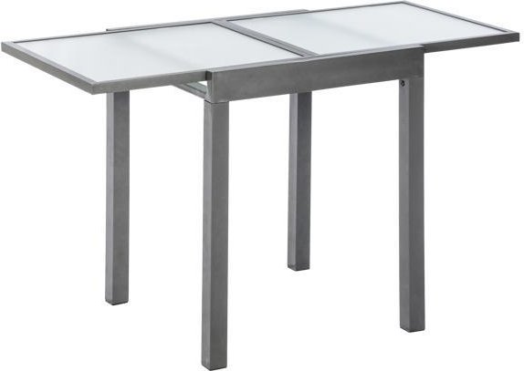 Balkonausziehtisch, matt-silber