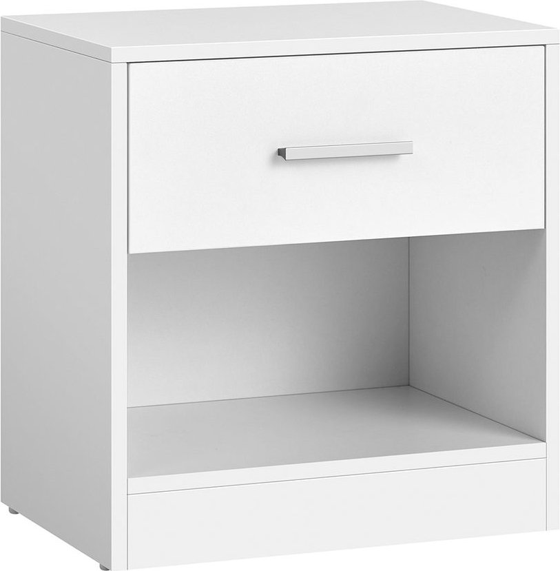 Nachttisch mit Schublade und offenem Fach