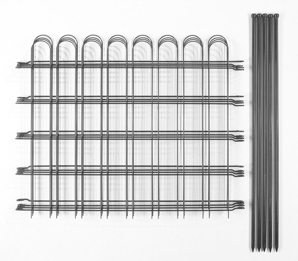 Teichzaun 4er Set, -ca.1000x800mm - Grau, 21FS01