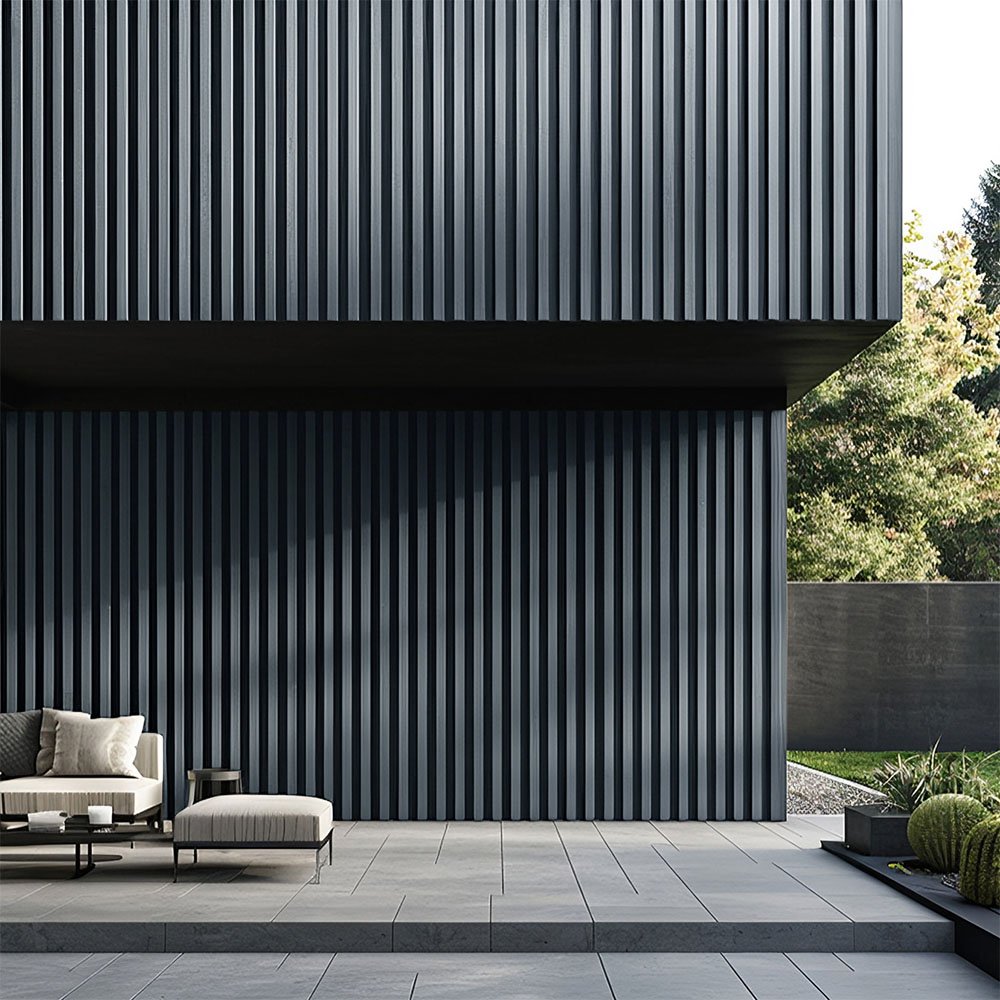 HOME DELUXE WPC Fassadenverkleidung DUVAR – Hellgrau 40 m²