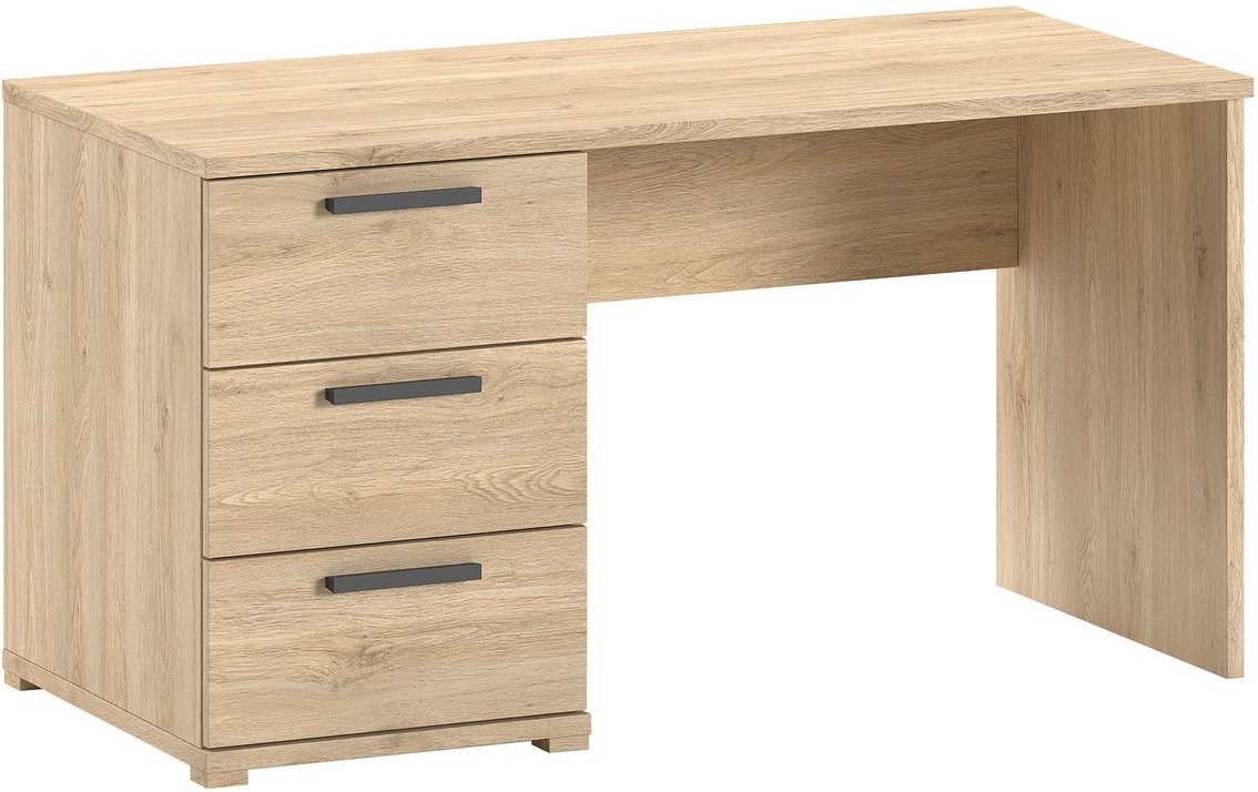 VIPACK - SAM Schreibtisch 140 x 65 cm, mit 2 Schubladen, Ausf. Eiche Melamin Dekor