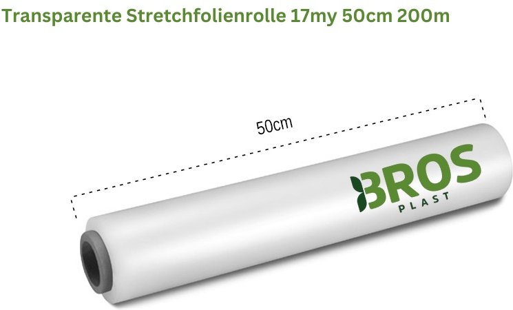 Brosplast Stretchfolie 50 cm x 300 meter 17 My Palettenfolie