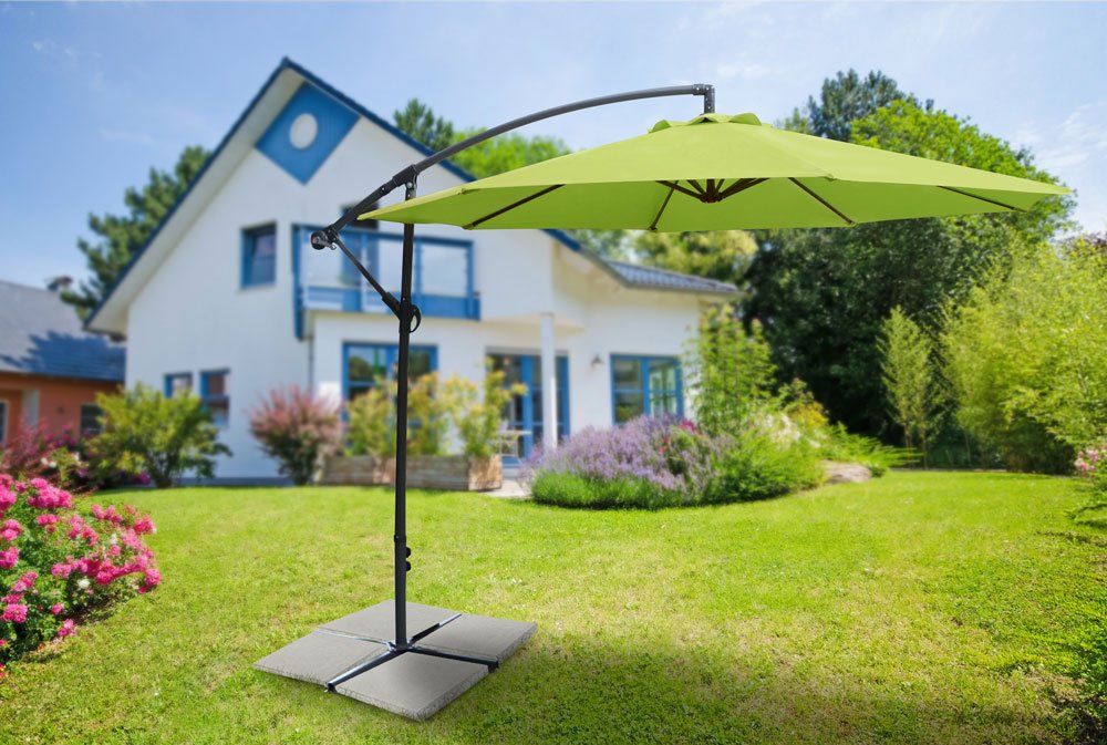 Aluminium-Ampelschirm, Ø ca. 3 m – Apfelgrün