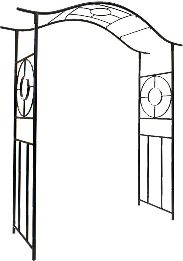 Gartentor aus Metall, ca. 50 x 167 x 245 cm - Schwarz