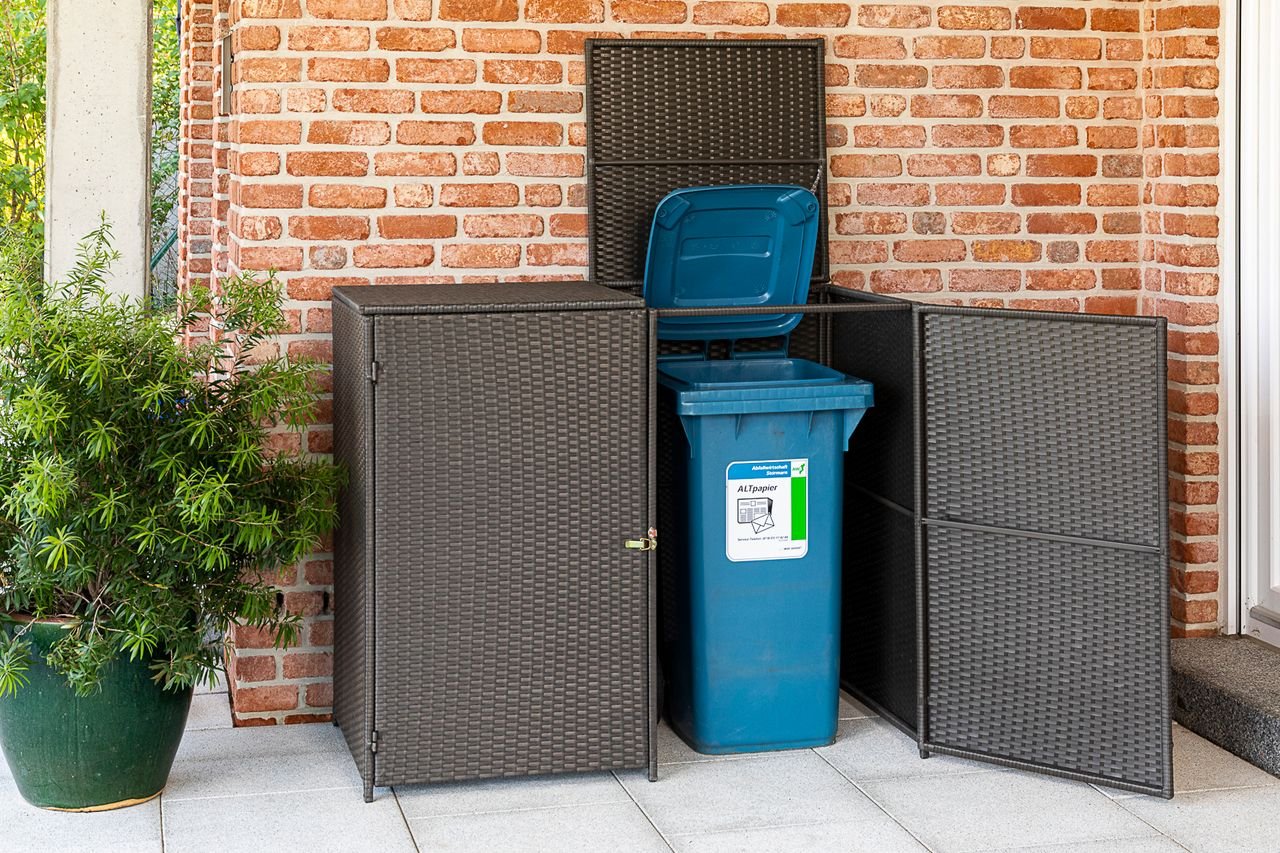 Mülltonnenabdeckung 2er 132 x 65 cm