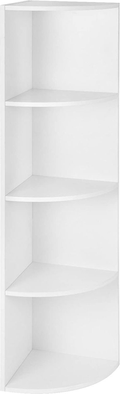 4 Ebenen Eckregal, weiß
