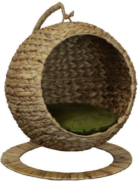 Hängekorb WH mit Samtkissen oliv