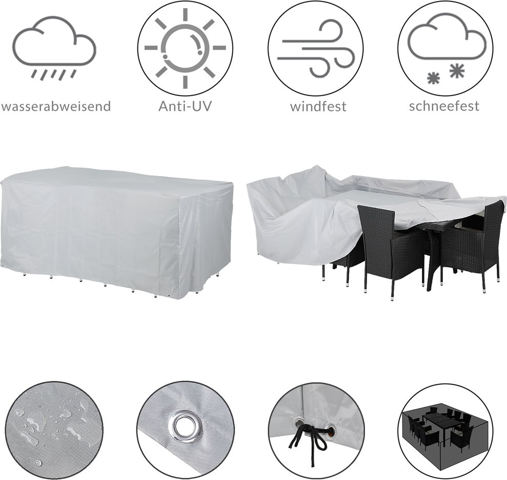 Kingsleeve Abdeckung Oxford -Garten Set 8+1