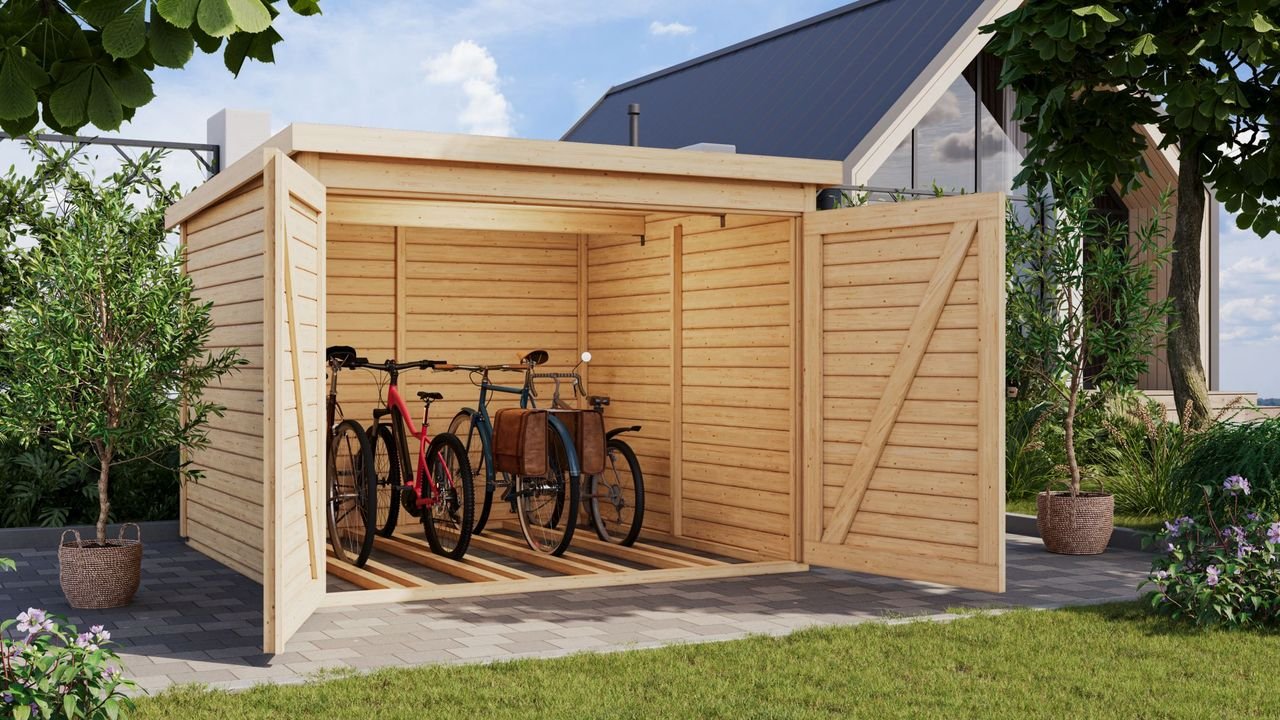 Fahrradgarage XXL Natur