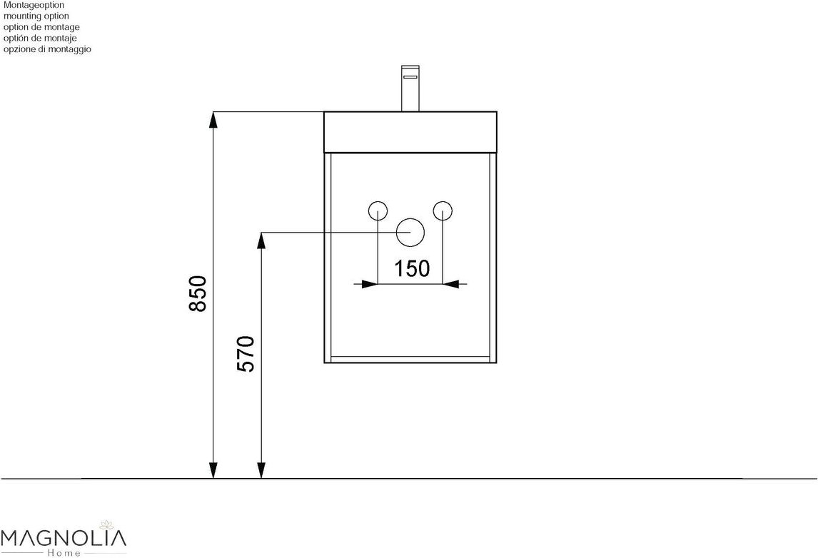 Gäste WC Badmöbel Cubi Slimline 40cm SoftClose weiß hochglanz