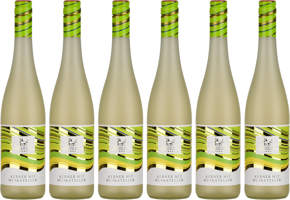 Winzer vom Weinsberger Tal "Junge Linie" Kerner mit Muskateller QbA süß 6er Karton 0,75L