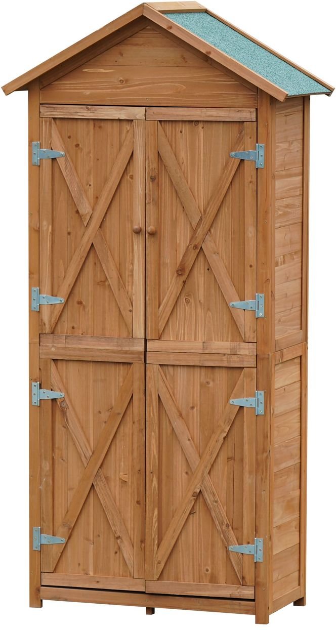 Werkzeugschrank aus Holz, ca. 88 x 45,5 x 168 cm - Braun