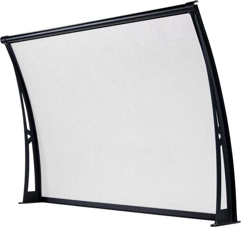 Vordach aus Aluminium Polycarbonat, ca. 120 x 100 cm