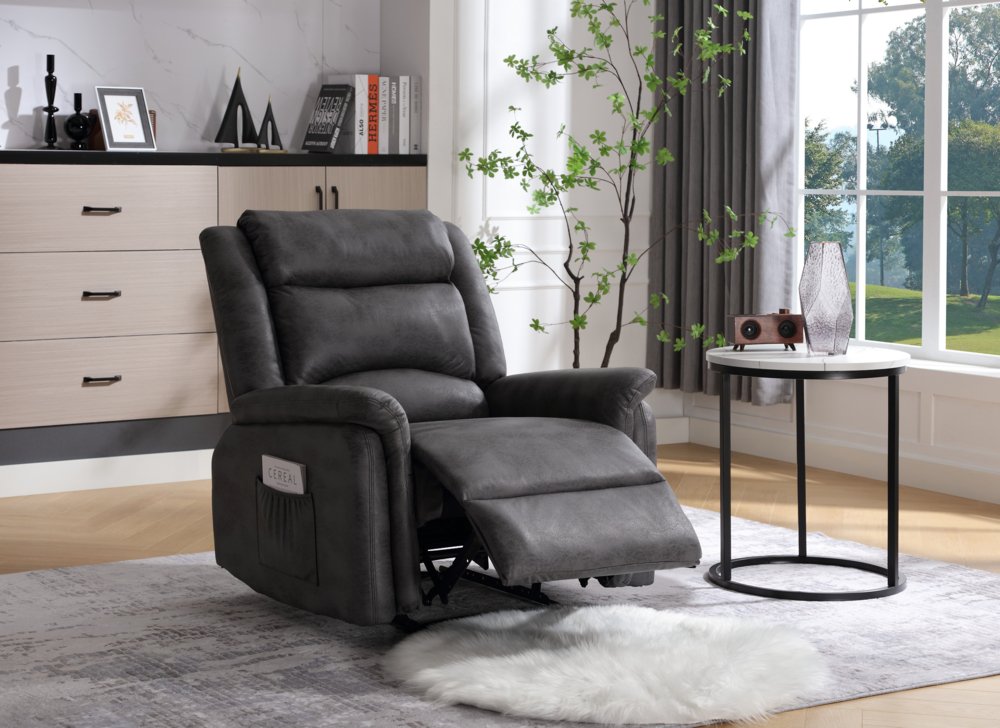 Relaxsessel mit verstellbarer Rückenlehne, ca. 86 x 93 x 100 cm - Dunkelgrau