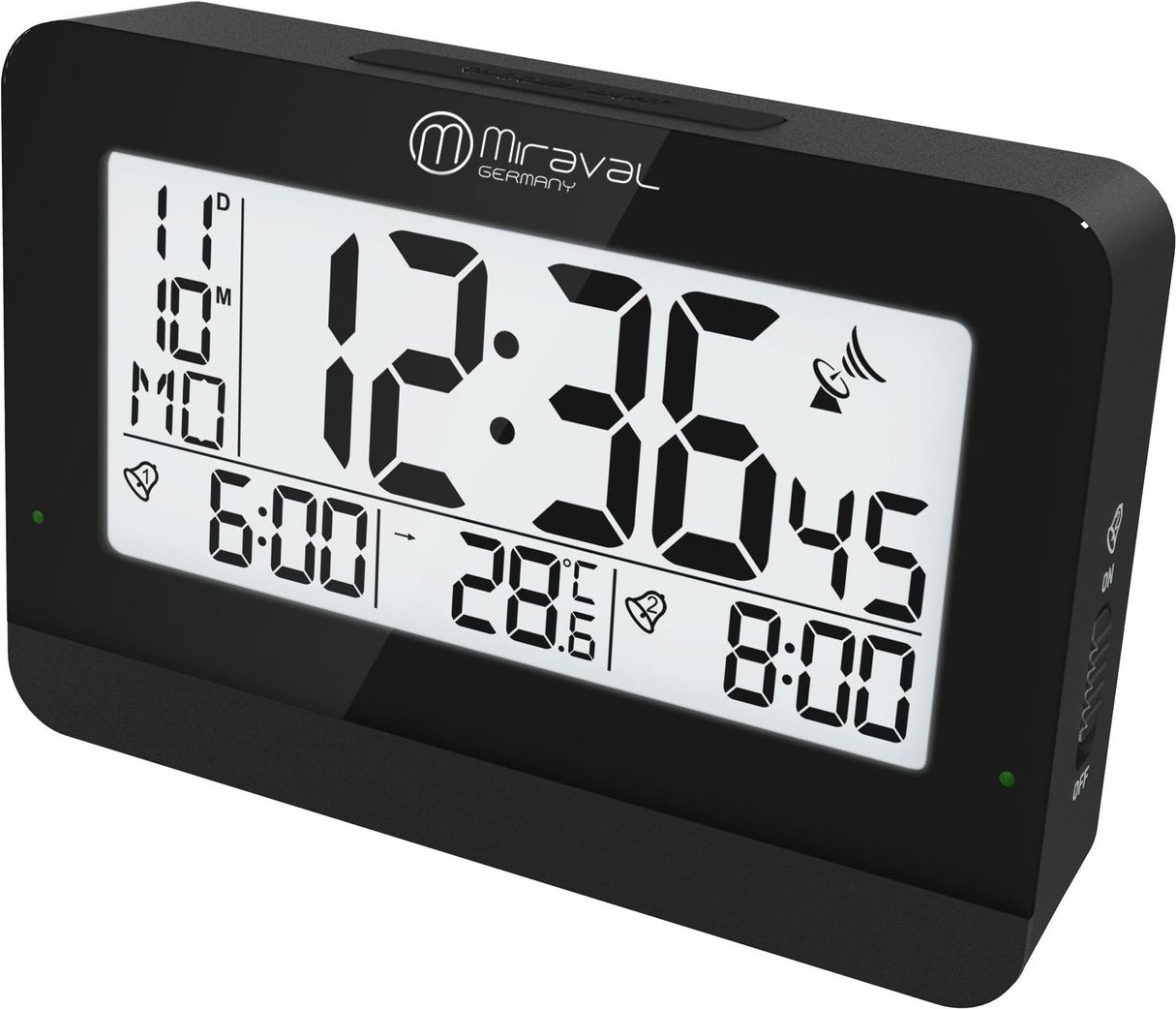 digitaler Funkwecker Datumsanzeige Designwecker Reisewecker Temperaturanzeige