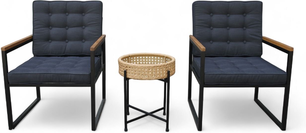 7tlg. Bistro-Set inkl. Kissen