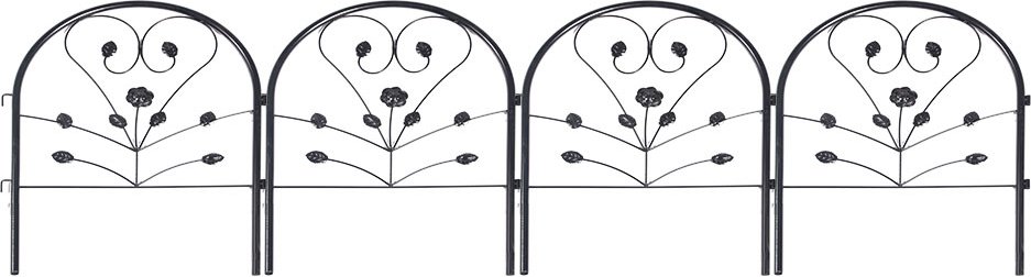 4-tlg. Rankgitter für Kletterpflanzen, ca. 47,5 x 51 cm - Schwarz
