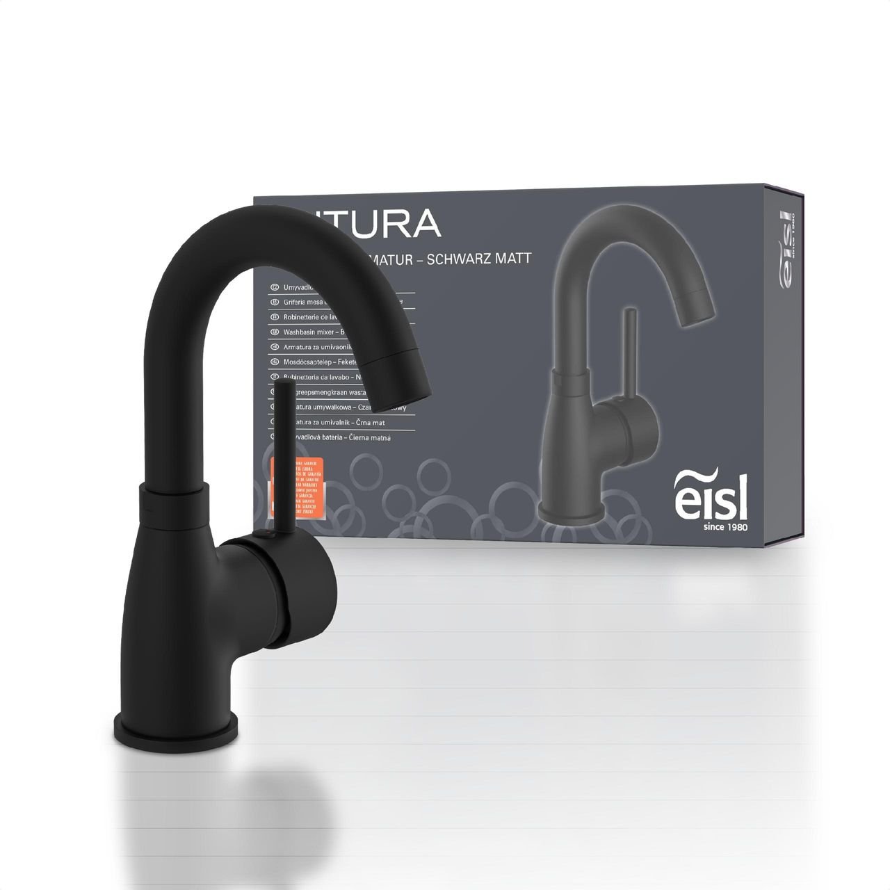 FUTURA Waschtischarmatur, Schwarz matt