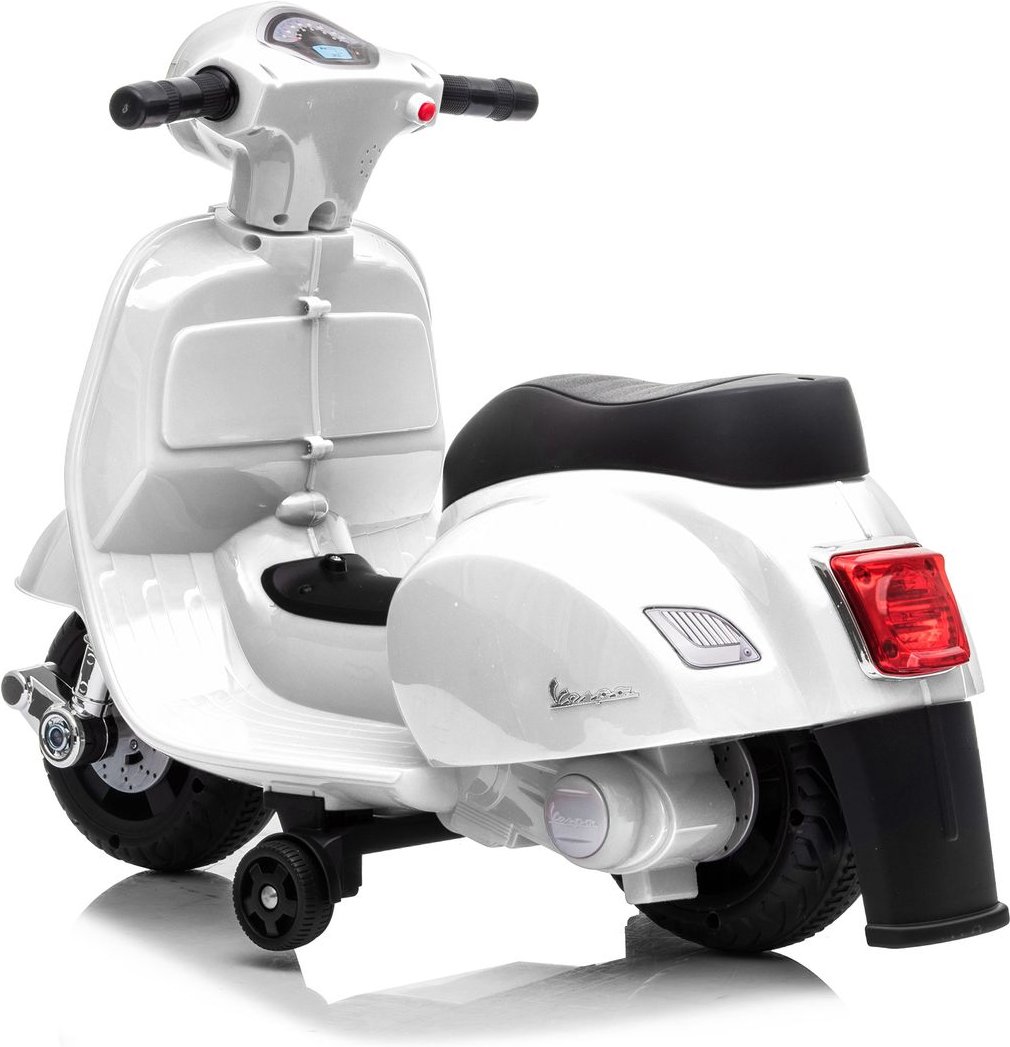 Vespa Kinder Elektrofahrzeug weiß, Elektro Motorrad für Kinder ab 18 Monate