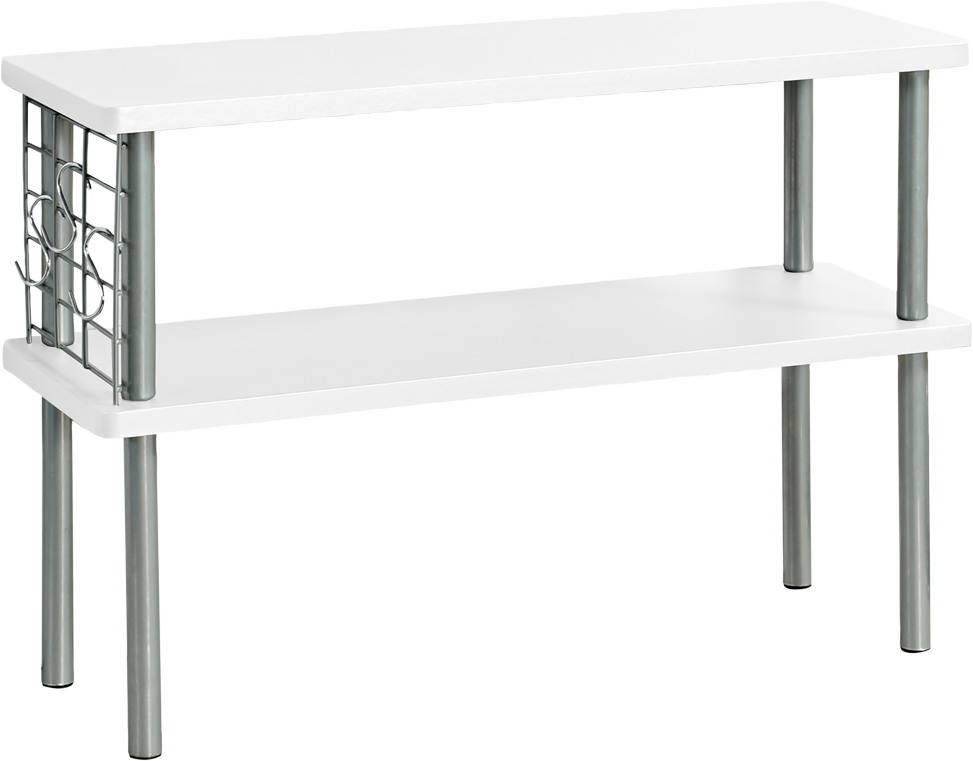 Thumbnail - Küchenregal mit 2 Ebenen, weiß, FSC