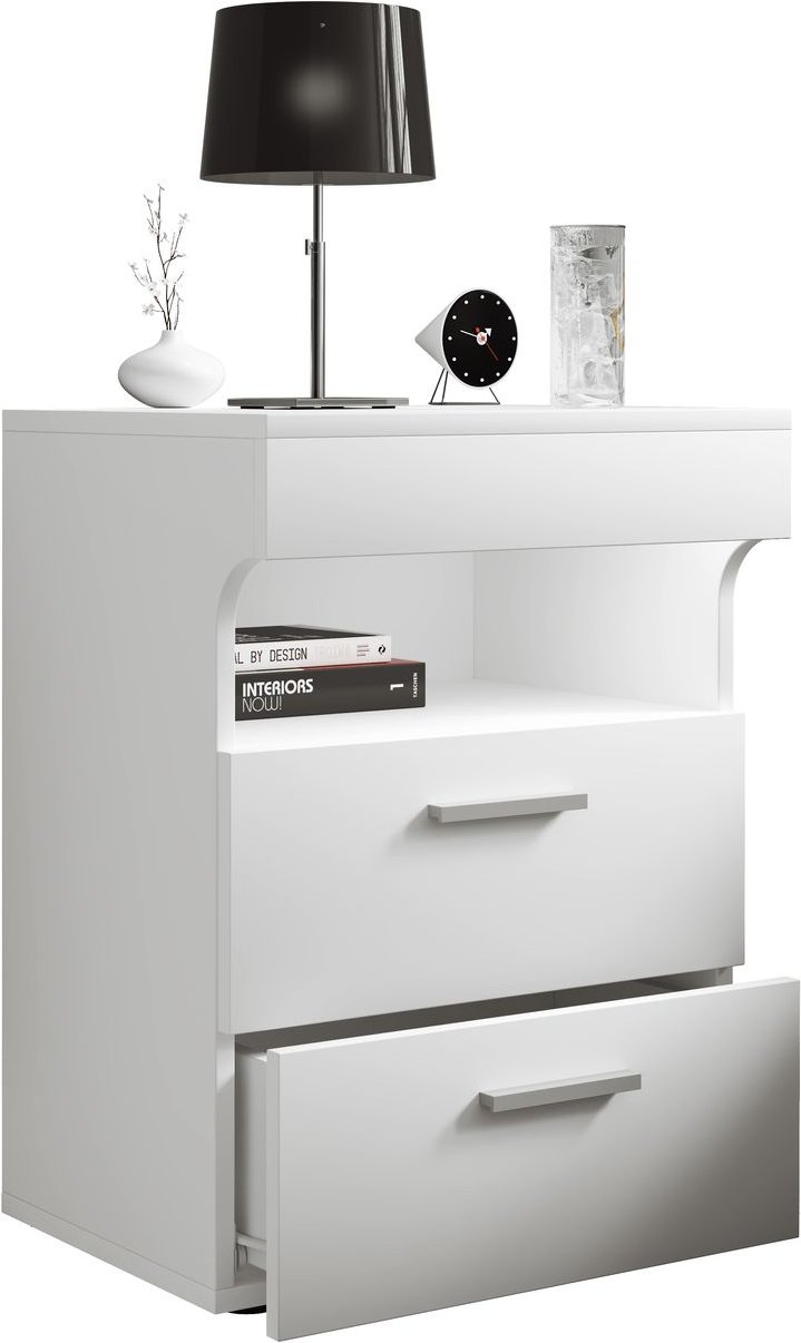 Nachttisch "Slepal L" Weiß
