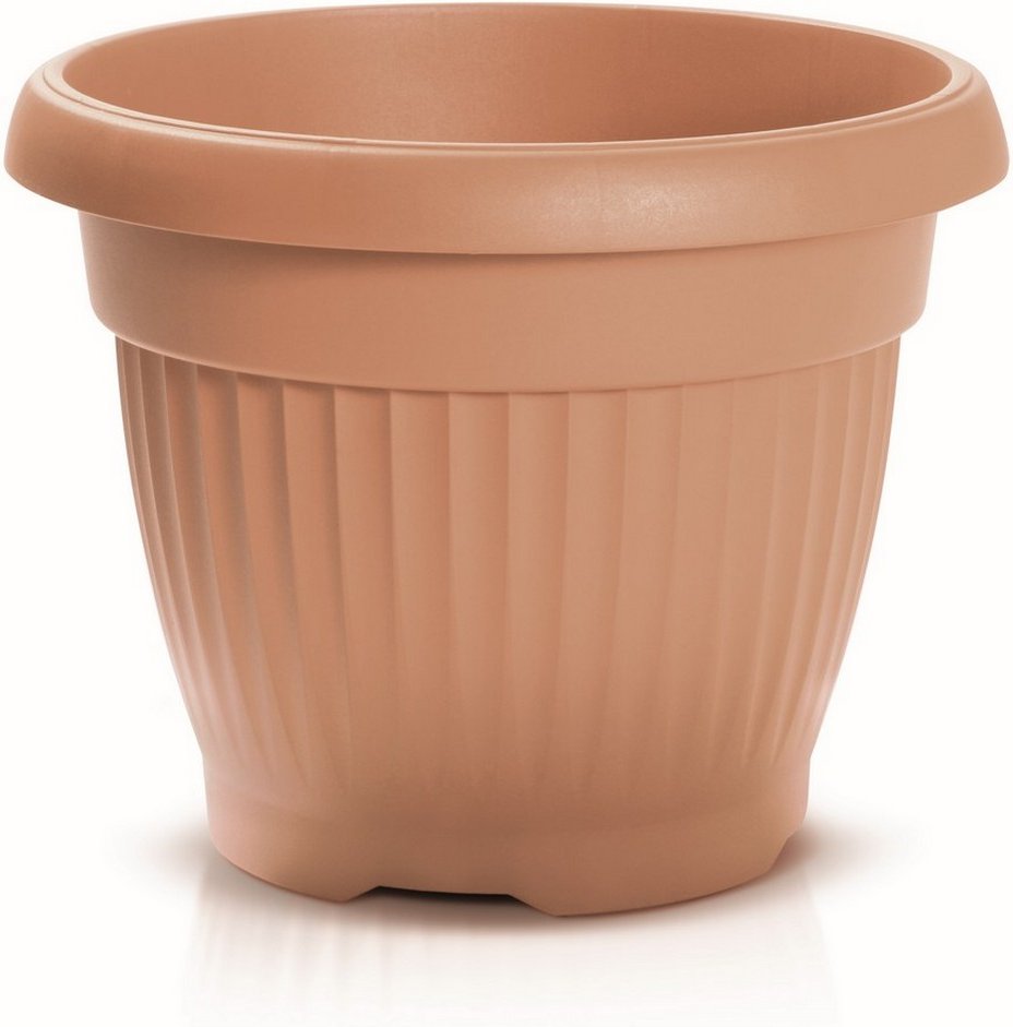 Pflanztopf m. Dekor "rund" 8,0 Liter inkl Untersetzer terrakotta