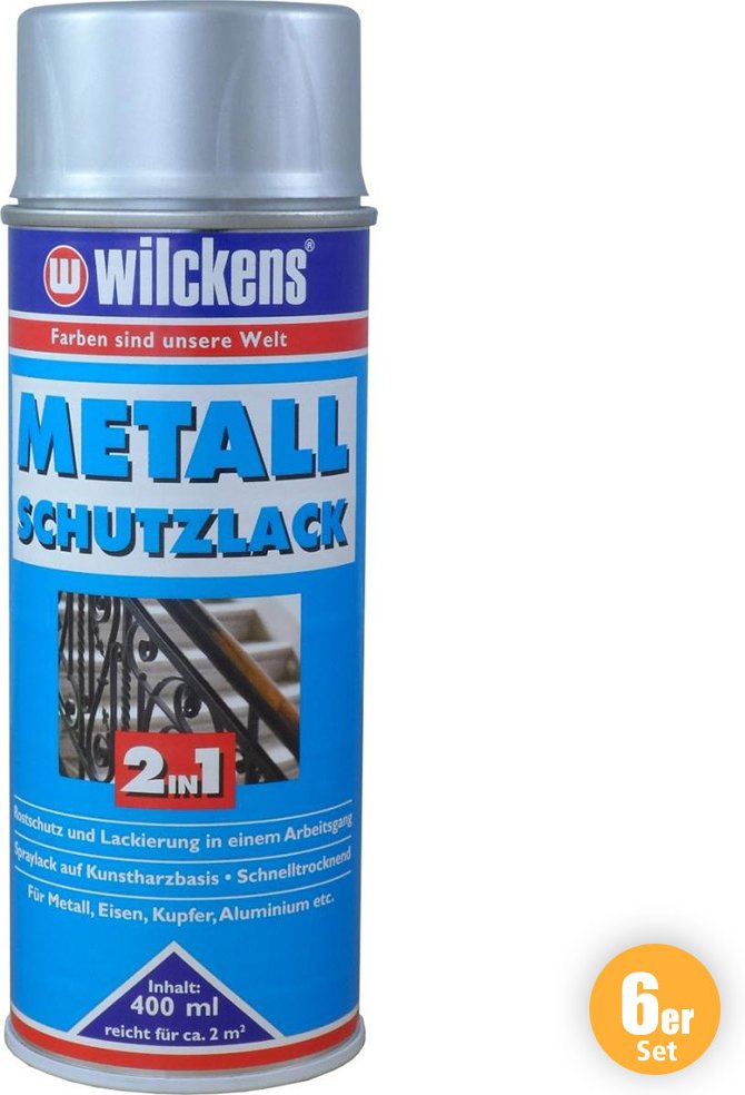Thumbnail - Wilckens Metall-Schutzlack Spray 2in1 Silber 6er Set