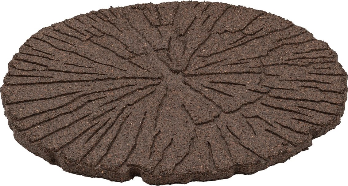 Trittstein 2er Set, Gartenplatte, Gehwegplatte in Baumstammoptik