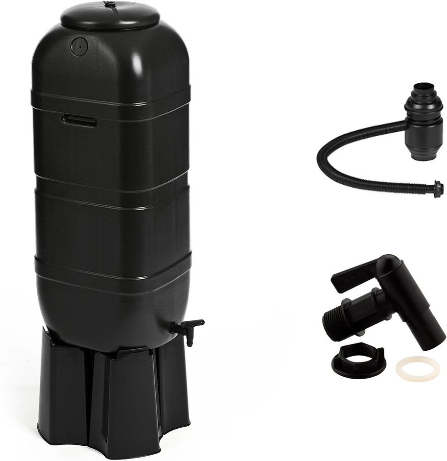 Regensammler Wassertonne 100 Liter in Schwarz