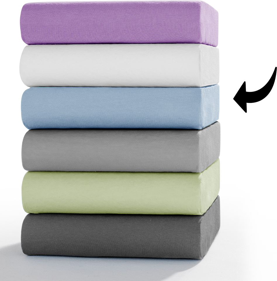 Jersey Spannbetttuch, ca. 140 - 160x200 cm