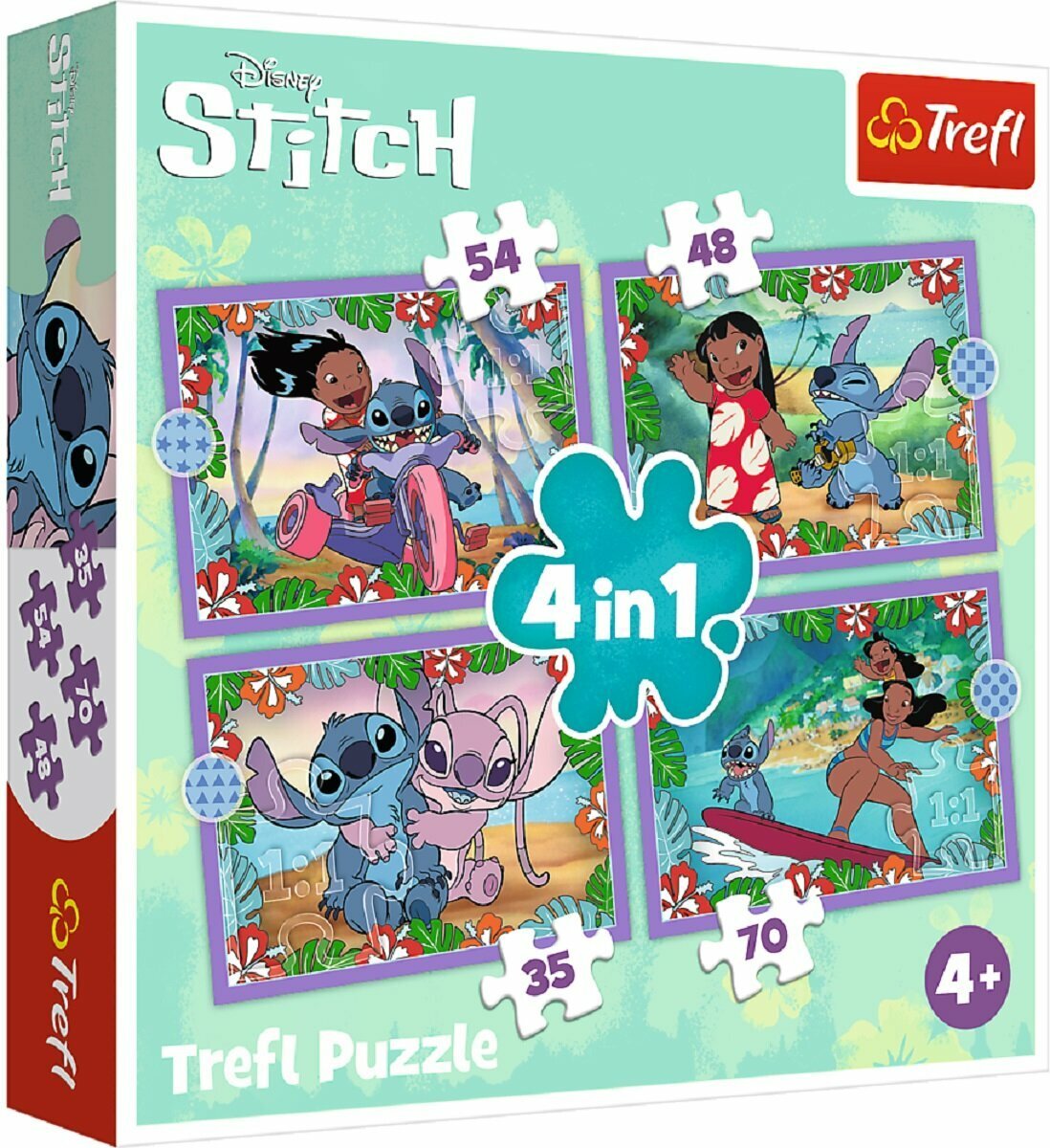 Thumbnail - Lilo & Stitch Puzzlekollektion Puzzle 4er-Pack unterhaltsames Set für Kinder
