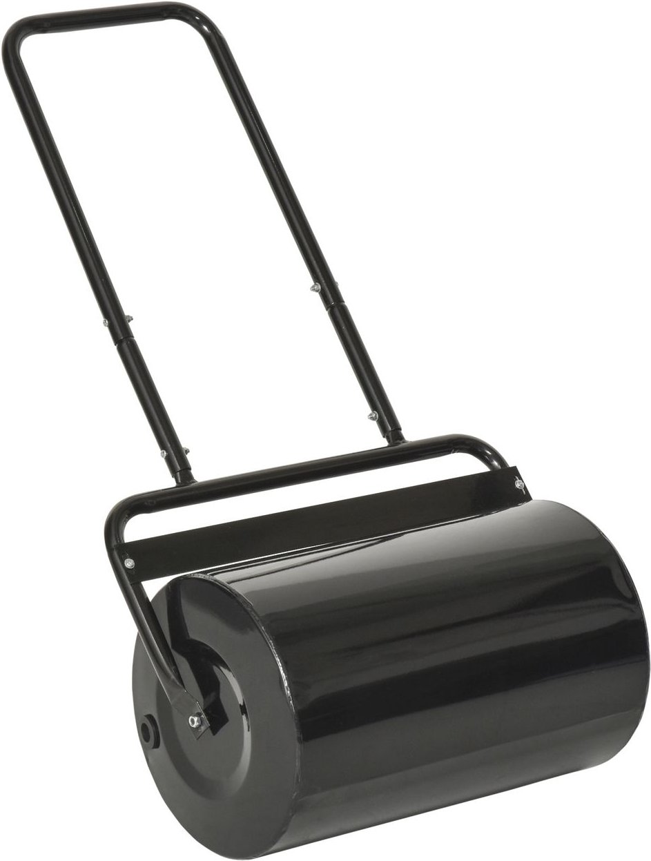 Rasenwalze mit U-Griff Gartenwalze, 32 cm Durchmesser 38 L Wasser-/62 kg Sand Metall Schwarz
