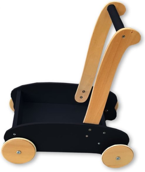 MOOVER Toys - LINE Lauflernwagen Holz (schwarz) / baby walker schwarz