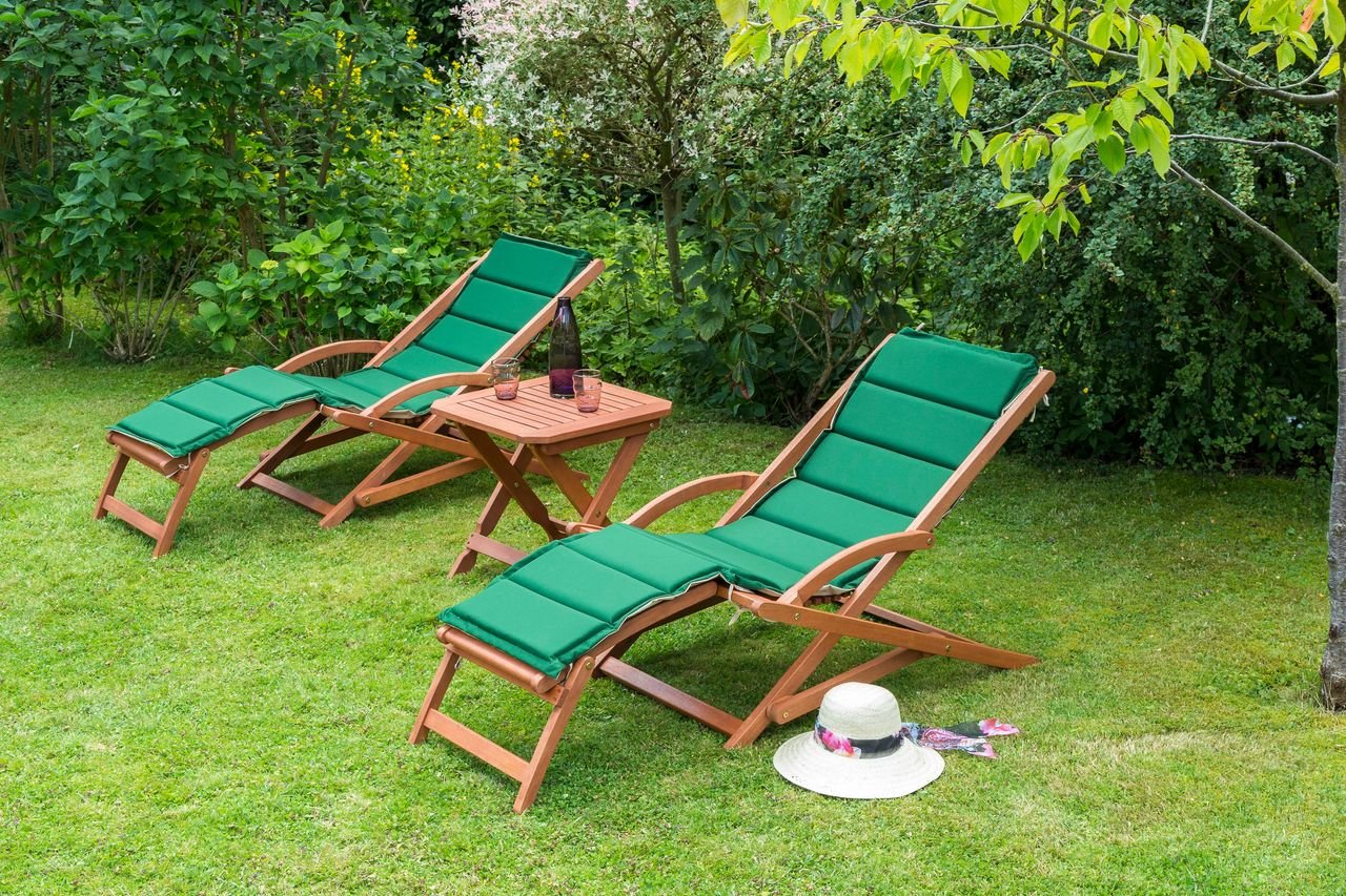 Thumbnail - Copa Cabana Set 5tlg. 2 Schwungliegen, Wendekissen, 1 Hocker