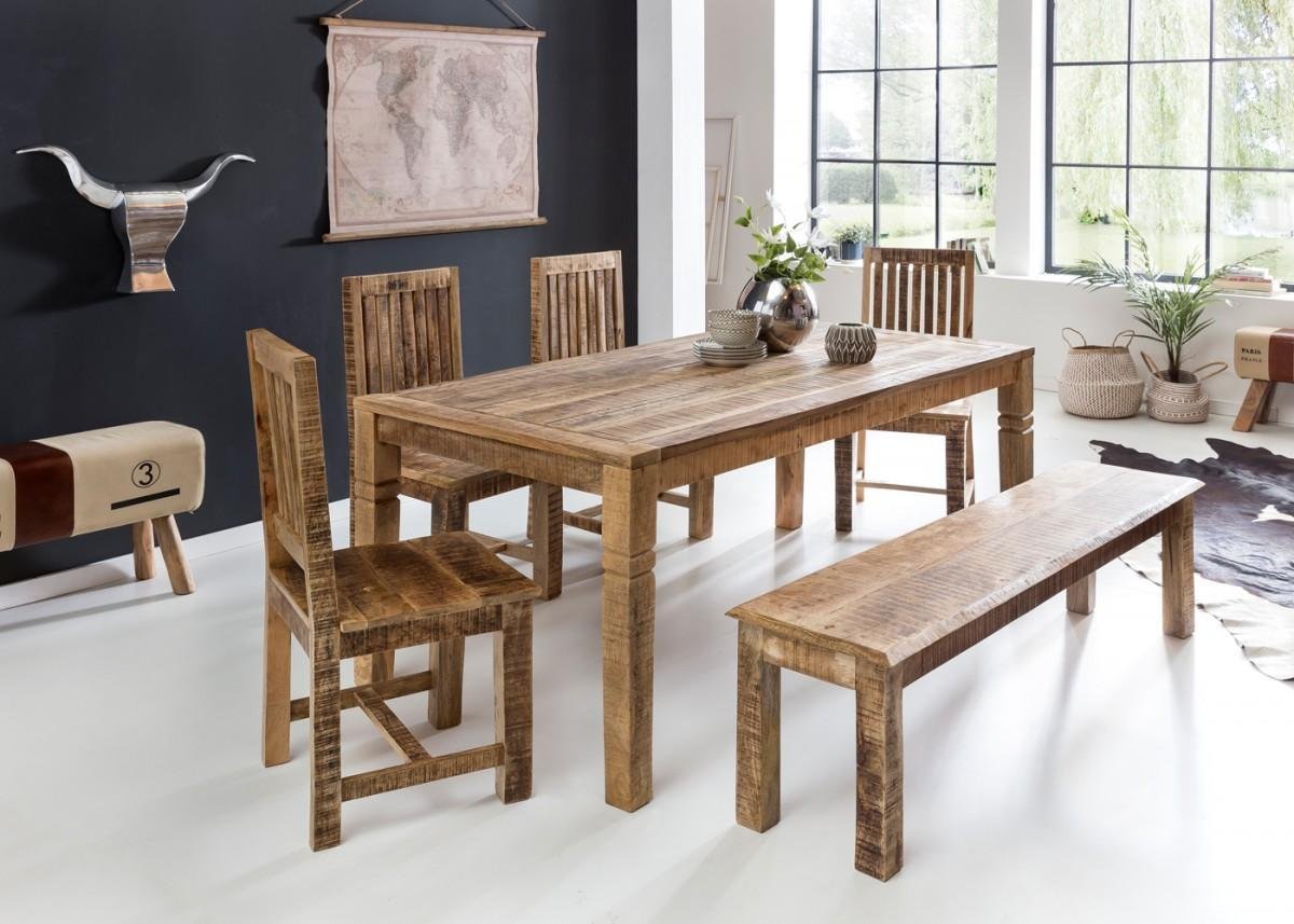 Esszimmertisch RUSTICA 120 x 70 x 76 cm Mango Massivholz