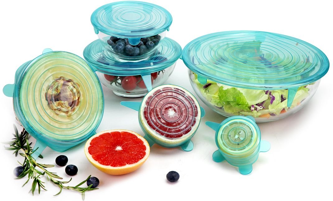 Silikondeckel 12er Set rund