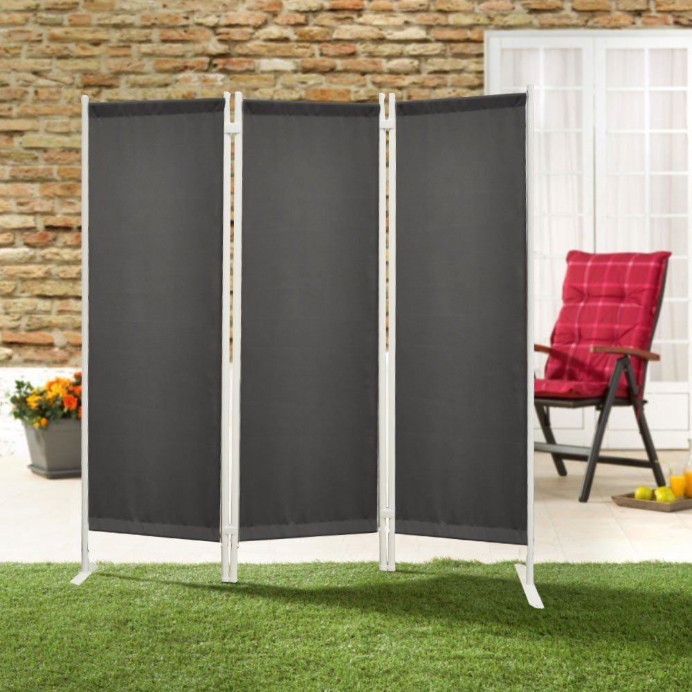 Paravent 3tlg. Stellwand, Anthrazit