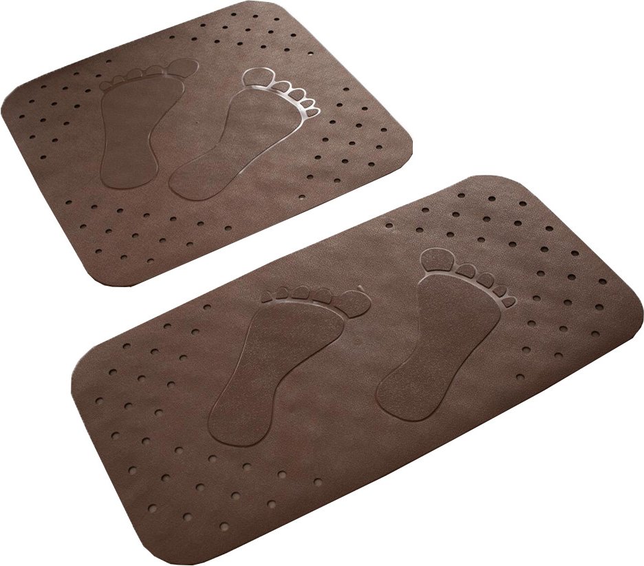 Badewanneneinlage Plattfuß ca. 38x72 cm, braun, 100% TPE