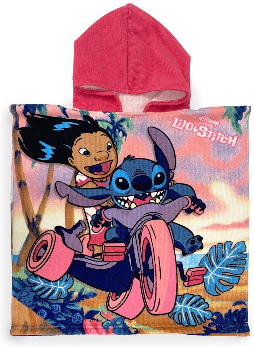 Lilo & Stitch Kinder-Badeponcho mit Kapuze Hoody Towel